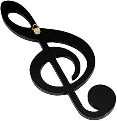 Amazon Com Black Treble Clef Glossy Wooden Wall Decoration Everything Else