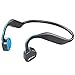 Bone Conduction Headphones, Vidonn F1 Titanium Open Ear Wireless Sports Headset (Gray-Blue)