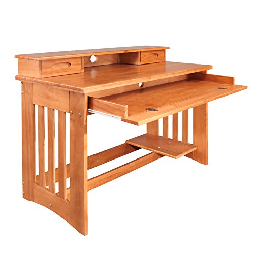 Best computer desk with cabinet pine