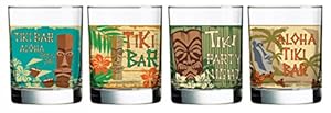 Image of Luminarc Tikis Decorated Double Old Fashioned (Set of 4), 13.25 oz