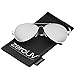 zeroUV - Classic Metal Frame Spring Hinges Color Mirror Lens Aviator Sunglasses 56mm