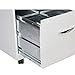 Scranton & Co 2 Drawer Steel Mobile File Cabinet in Pure White