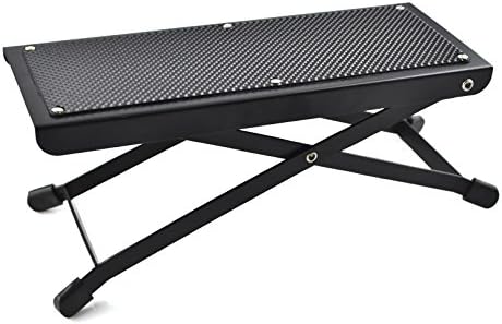 Lehope Guitar Foot Rest Foot Stool Guitar Footrest Metal Black