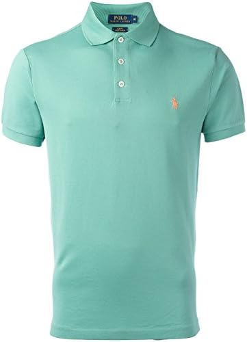 Polo Ralph Lauren Men's Custom Slim Fit Weathered Mesh Polo (X-Large, Dusted Ivy Green)