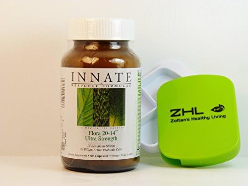 Innate Response - Flora 20-14 Ultra Strength 60 Count -Combo with ZHL Pill Box