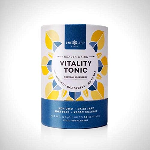 One Life Foods Ginseng, Cordyceps and Rhodiola Vitality Tonic - Natural Blueberry Flavour