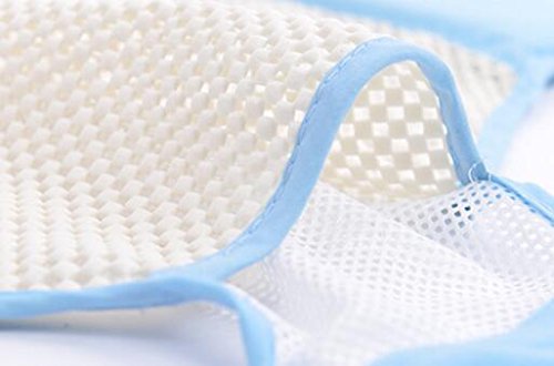 Topwon Baby Bath Seat Non-Slip Newborn Baby Bathtub Seat, Adjustable Versatile, Keep Baby Safe, Blue (A) - Thumbnail 4