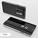 Anyos Galaxy S9 Plus Case, Half-Clear View Standing Mirror Flip PC Cover for Samsung Galaxy S9+, Black