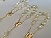 San Joaquin Creations 25 Pc Ivory Color Baptism Favors Gold Plated Accents Mini Rosaries Gold Plated Acrylic Beads/Recuerditos De Bautismo/Christening Favors/Decenarios/Decades/Finger Rosaries