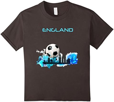 Kids England London t shirt soccer ball shirt for men women boys 12 Asphalt