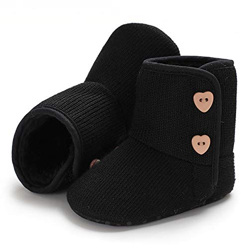 image for Kasien Baby Shoes, Infant Newborn Baby Girls Cashmere Winter Button Bo