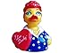 CelebriDucks I Love Ducky Floating Rubber Ducks - Collectible Bath Toy Gift for Kids & Adults of All Ages