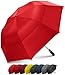 EEZ-Y Golf Umbrella - 58 Inch Windproof Rain Umbrellas w/Double Canopy - Compact, Portable & Break Resistant for Travel – Red