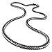 INBLUE Men's 4.6mm Wide Stainless Steel Necklace Curb Chain Link Black 14~40 Inch