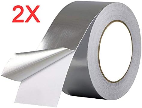 Westspark Aluminum foil Duct Tape, 2 inch Professional Grade Roll Silver Adhesive Sealing Tape for HVAC, Refrigerator, Freezer, Insulation, Patching Hot & Cold Air Ducts, Sealing, etc.
