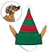 BINGPET Dog Cat Elf Hat for Christmas Party