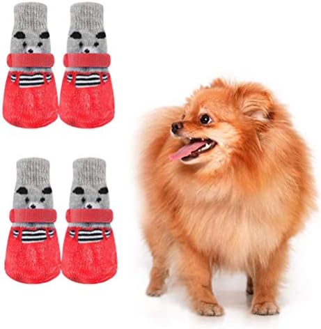 Buycheapdg Jp ペット用靴下 犬靴 犬用 ペット用ソックス シューズ 室内 室外 滑り止め 柔らかい 軽い 暖かい 肉球保護 かわいい 3色3サイズ選択可 4個セット
