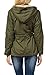 Auliné Collection Womens Military Safari Utility Fashion Hoodie Anorak Jacket