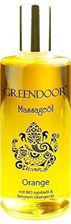 NEU Greendoor Massageöl Orange 100ml - BIO Jojobaöl & Aprikosenkernöl, natur-reines Orangen-Öl - ebenso ideal als Körperöl ge