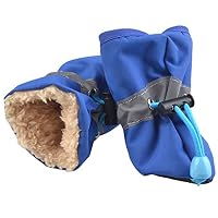 ZJOUJ Rain Boots- Outdoor Waterproof Non-Slip Autumn and Winter Pet Rain Boots, Outdoor Warm Breathable Foot Cover (Color : Blue, Size : 4x3cm)