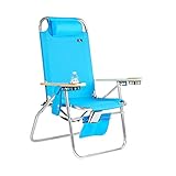 Deluxe XL Wide Big Boy Aluminum Heavy Duty Beach Chair 17 inches Seat Height – 300 lb Load Capacity