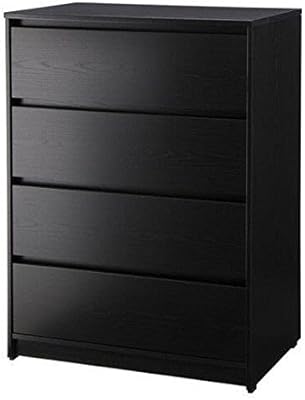 Home Source Large Chest Of 4 Drawers Brown Deep Spacious Bedroom