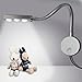 YUHAN Plug Wired Flexible 3X 1W 85-265V Aluminum Gooseneck Led Wall Mount Light Sconce Lamp Lighting with Switch for Bedroom Reading & Multi-Purpose Lighting (Cool White Lighting)