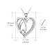 Penguin Necklace Sterling Silver Cubic Zirconia Heart Shape Penguin Gifts for Women Girls, 18