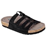 Skechers Women's Granola Wrap It Up Slide Sandal, Black Suede, 8 M US