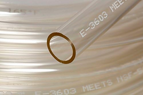 Tygon Non-DEHP Laboratory, Food & Beverage and Vacuum Plastic Tubing, Clear, 5/32" ID x 7/32" OD, 50 feet Length