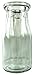Old Fashioned Heavy Glass Half Pint Milk Bottle, Decanter Cream Server. With Lid (1 pack)