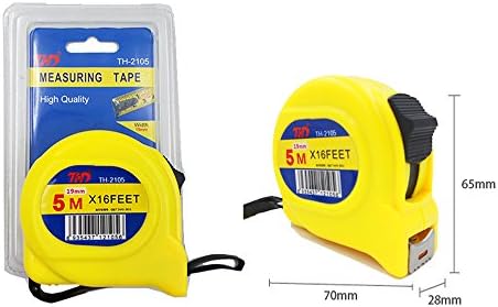 Classic Tape Measure 16Ft (5M) Ruler Metric and Inches Retractable Measuring Tape with Wrist Strap for Construction, Home, Carpentry Measurement