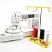 Light Weight Thread Stand - 3 Spools Holder for Domestic (Home-Base) Embroidery and Sewing Machines - Four Colors for Choices - Yellow