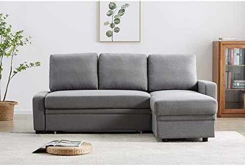 ソファー ソファベッド 3人掛け ソファ L字 多機能ソファベッド 収納機能 カウチ ダークグレー ファブリック ダイニングソファー 即日出荷 北欧 弾力 おしゃれ 高級 自由レイアウト