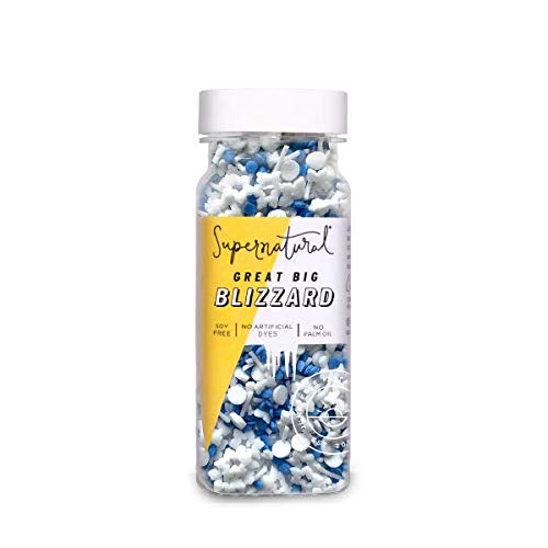 Great Big Blizzard Natural Sprinkles by Supernatural, No Artificial Dyes, Frozen Sprinkles, 3oz