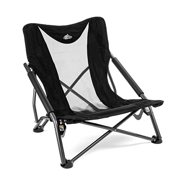 Cascade Mountain Tech Compact Low Profile Outdoor Folding Camp Chair with Carry Case Camping