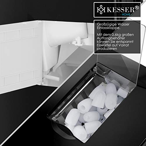KESSER® Eiswürfelbereiter | Eiswürfelmaschine Edelstahl | 100W Ice Maker | 12 kg 24 h | 2 Würfelgrößen | Zubereitung in… – Bild 8
