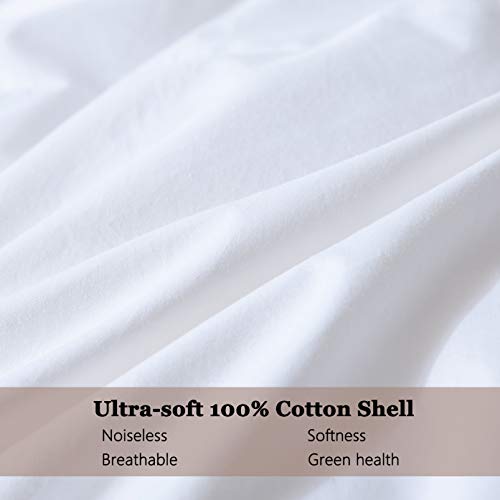 3 COSYBAY+Quilted+Comforter+Feather+Filling