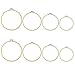 Outuxed 8Pcs Bamboo Cross Stitch Hoops Embroidery Hoops Circle Cross Stitch Hoop Ring for Arts Crafts Sewing (4Size)