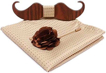 Axlon Men Wooden Style Bow Tie (WD_m3, Free Size)
