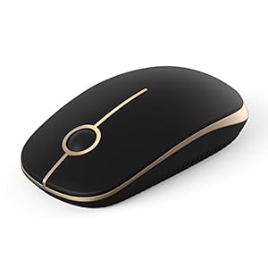 Wireless-Mouse-Jelly-Comb-MS001-24G-Computer-Mice-with-Nano-Receiver-for-PCDesktopLaptop-with-USB-ports-and-WindowsMacLinux-Silent-Smooth-Basic-Design-Black-and-Gold Wireless Mouse, Jelly Comb MS001 2.4G Computer Mice with Nano Receiver for PC/Desktop/Laptop (with USB ports) and…