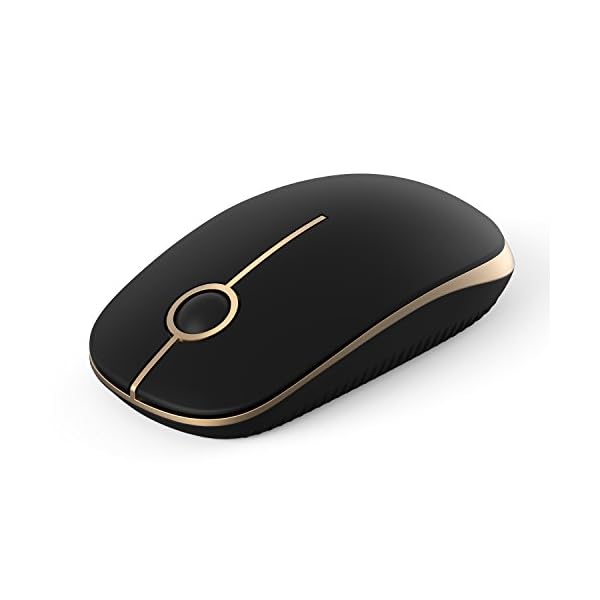 Wireless-Mouse-Jelly-Comb-MS001-24G-Computer-Mice-with-Nano-Receiver-for-PCDesktopLaptop-with-USB-ports-and-WindowsMacLinux-Silent-Smooth-Basic-Design-Black-and-Gold Wireless Mouse, Jelly Comb MS001 2.4G Computer Mice with Nano Receiver for PC/Desktop/Laptop (with USB ports) and…