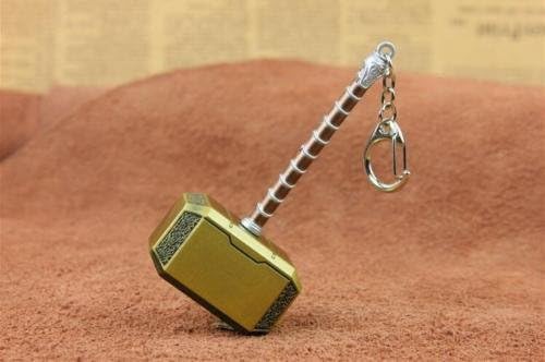 10cm New Marvel Avengers Super Hero Copper Thor Hammer Keychain Pendant Gift