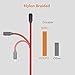 [2-Pack] HOUPU 6ft Micro USB Cable - Nylon Braided, Fast Charging and Sync Data Cord for Android, Samsung, Kindle Fire, LG, HTC, Nokia, Sony, Motorola - Red