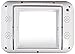 JERDON Two-Sided Makeup Mirror with Lights - Vanity Mirror with 5X Magnification & Two Setting Glare-Free Lighting - White Base - Model J1015