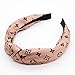 Designer Letter Print Headband for Women,Demoki Fashionable Classical Cross Knot Hairbands Hair Hoops with cloth wrapped for Girls 3Packs