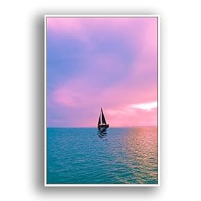Framed Canvas Wall Art for Living Room, Bedroom Coast and Sea Canvas Prints for Modern Home Decoration Ready to Hang - 16"x24" inches