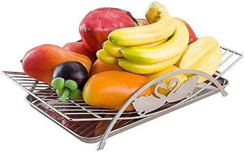 Crrqq フルーツトレイステンレス鋼のクリエイティブフルーツストレージバスケットのスナック食品保存のバスケット乾燥水フルーツバスケットホームストレージ 39 23 7センチメートル Cznelb Ru
