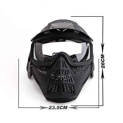 Anyoupin Paintball Mask, Airsoft Mask Full Face with Goggles Impact
