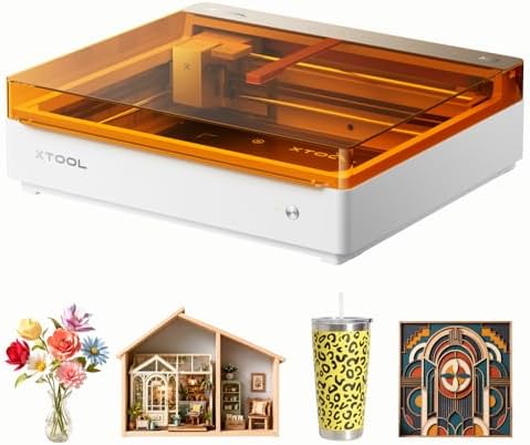M2 Grabadora Láser 10W con Doble Cámara Integrada, Máquina de Grabado Láser Cerrada Clase 1 per Acrílico, Madera, Cuero y Contrachapado, Máquina de Manualidades DIY para Principiantes